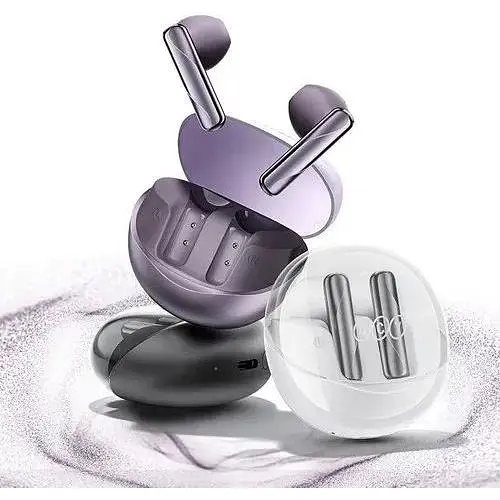 Бездротові навушники QCY AilyBuds Clear T32 Headphones фіолетові - фото 5