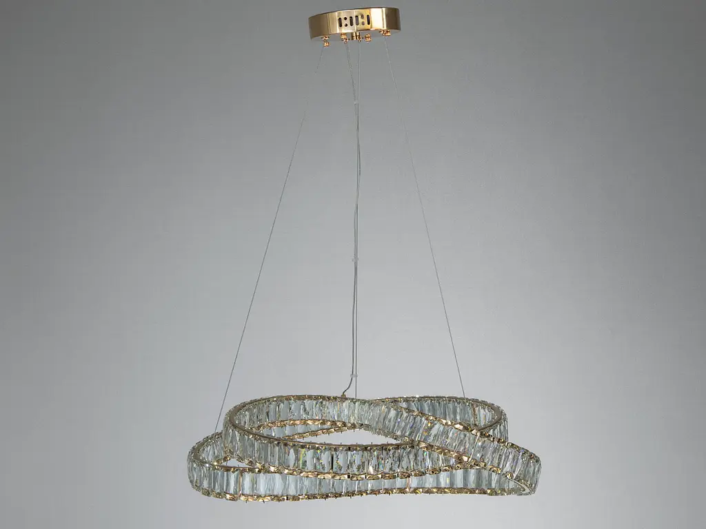 Елегантна підвісна LED-люстра для залу Diasha D8816/600G, золото, 85W, 4675 lm - фото 5