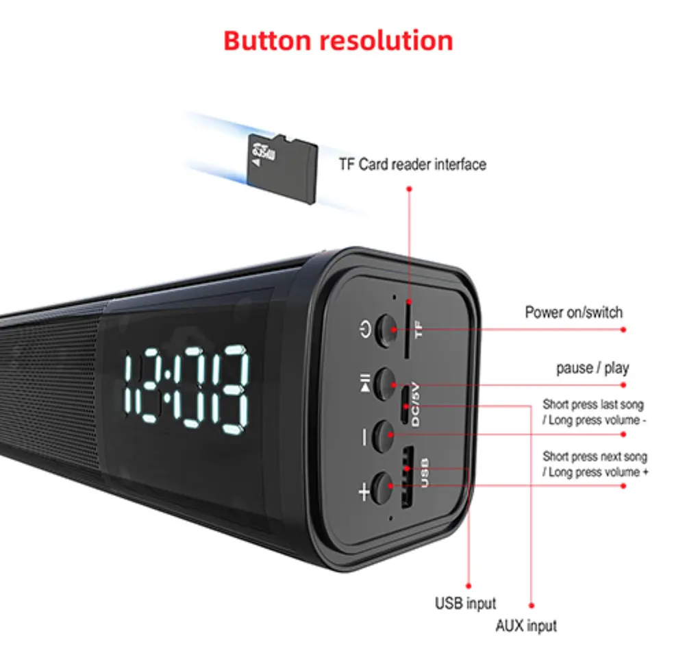 Bluetooth Колонка годинник з будильником Adler AD 1191 - фото 6