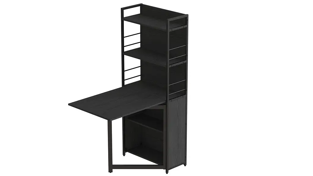 Стіл книжка з етажеркою Практик 2 Ferrum-decor 1555x640x990 Чорний метал ДСП Сосна Кембра 16 мм (FRD-104627) - фото 4