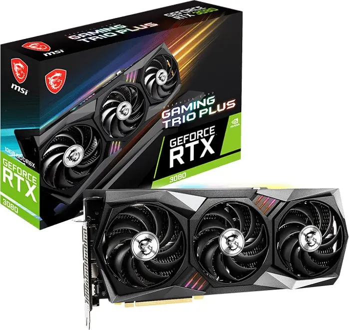 Відеокарта MSI RTX 3080 10Gb Gaming Trio Plus (GeForce RTX 3080 GAMING TRIO PLUS 10G LHR) (GDDR6X, 320 bit, PCI-E v4.0 x16) Б/в - фото 5