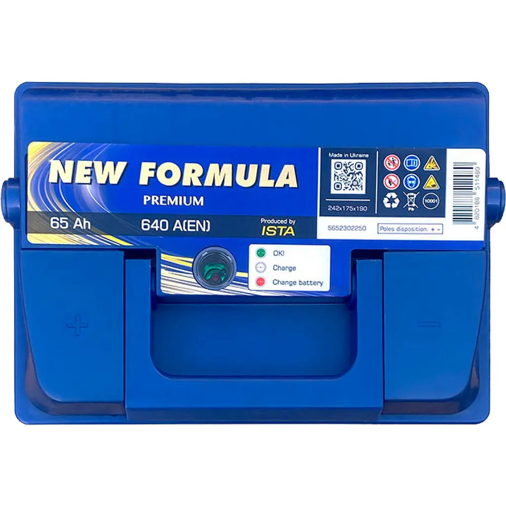 Автомобильный аккумулятор New Formula Premium 6СТ-65Ah (+/-) 640А (EN) - фото 2