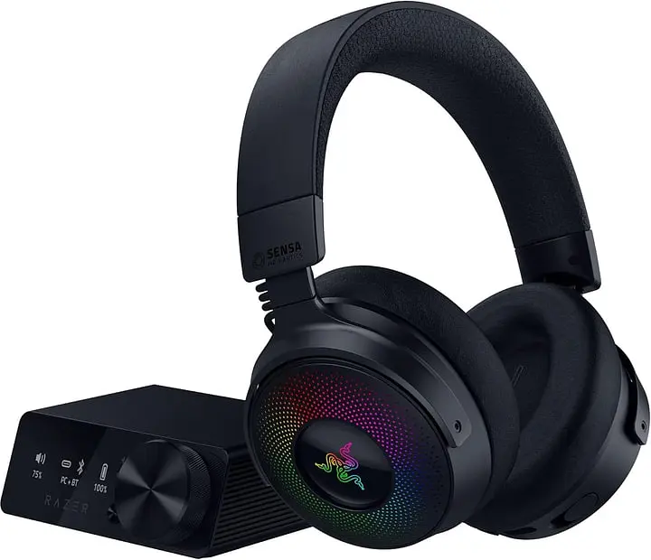 Гарнітура ігрова Razer Kraken V4 Pro, mini-jack/USB-A/BT/WL, RGB, чорний - фото 7