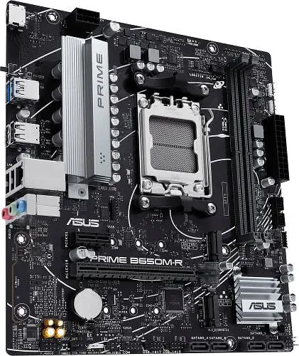 Материнська плата AM5 Asus PRIME B650M-R, B650, 2xDDR5, Int.Video (CPU), 4xSATA3, 2xM.2, 1xPCI-E 4.0 x16, 1xPCI-E 4.0 x1, Realtek 7.1, Realtek 2.5Gb, 4xUSB3.2/6xUSB2.0, HDMI, MicroATX - фото 4