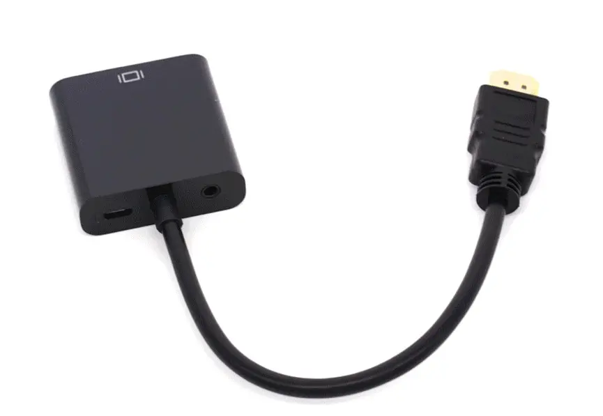 Перехідник HDMI M -> VGA F (з аудіо інтерфейсом), кабель 20см. OEM - фото 4