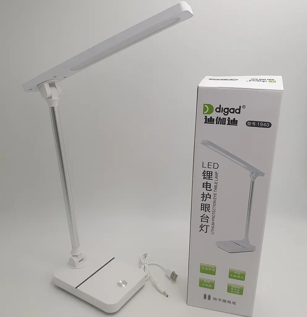 Настільна LED-лампа 40 см сенсорна світлодіодна 4 W акумуляторна (знімні 2 × 18650 6000 mAh) 3000–6000 K Digad 1940 - фото 8