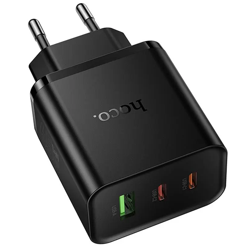 МЗП Hoco N75 Grande 65W QC+PD (1USB-A/2C) Black - фото 3