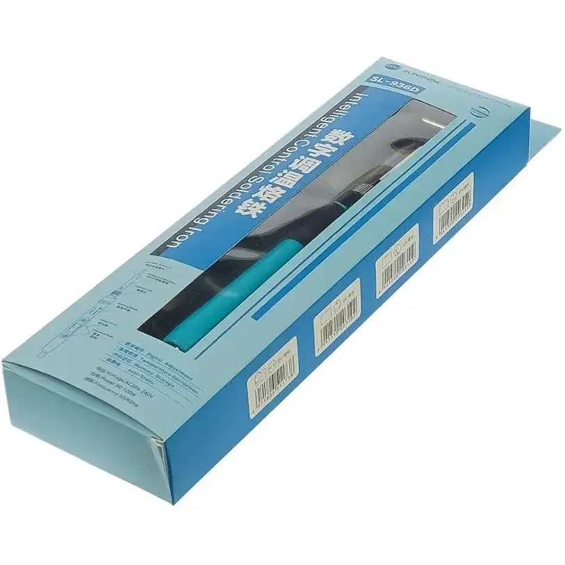 Паяльник Sunshine SL-936D с жалом 900M (LCD экран, кнопочная регулировка t 180 - 480 гр C, 220V, 80W) - фото 4