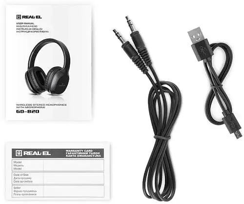 Навушники GD-820 Black REAL-EL teh0023912 - фото 4