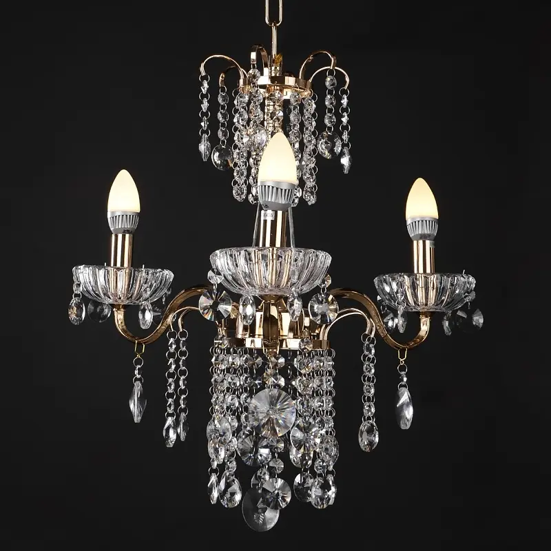 Люстра свеча Brille подвесная хрустальная E14 40W G (BCL-380S/3) - фото 5