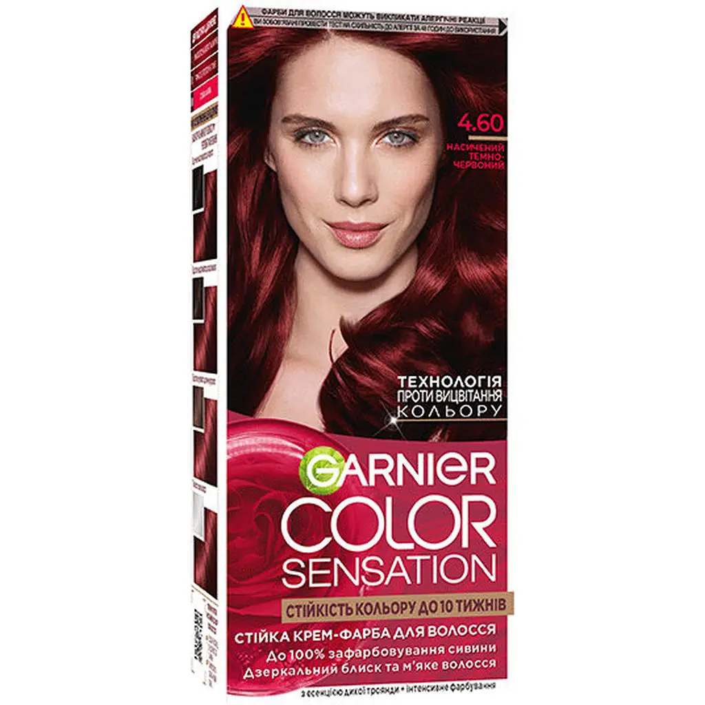 Уцінка. Фарба для волосся Garnier Color Sensation відтінок 4.60 інтенсивний темно-червоний 110 мл (C5651878)