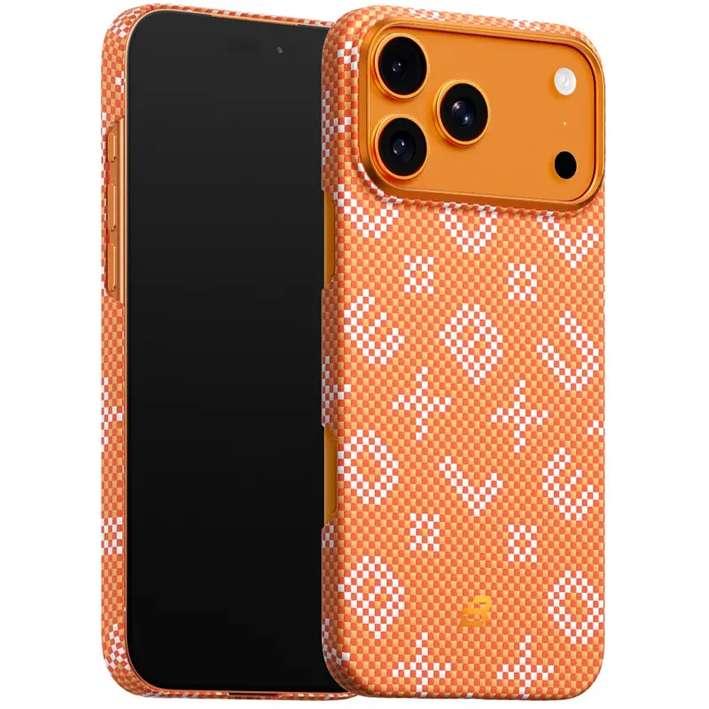 TPU+PC чохол Blueo Gilded Tactile Woven with Magnetic Fit для Apple iPhone 17 Pro (6.3") Orange - фото 3