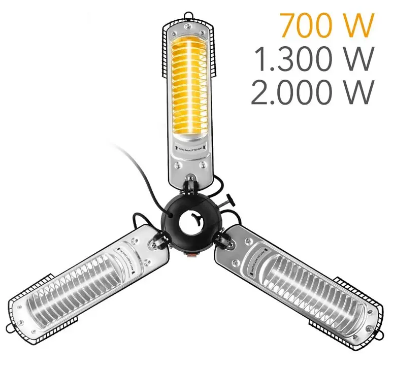 Обігрівач інфрачервоний Trotec IRS 2005 2000W Silver/Black (1410003922) - фото 7