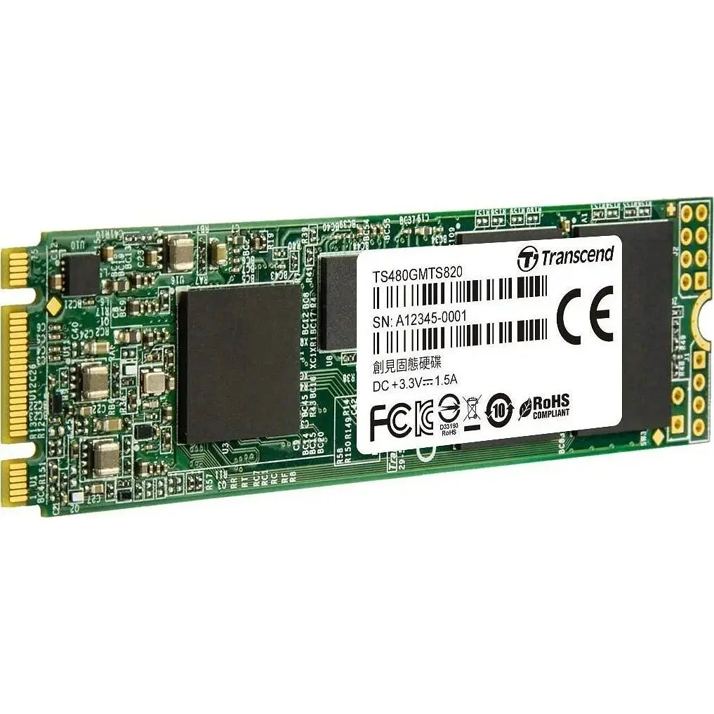 Накопичувач SSD Transcend MTS820S M.2 2280 SATAIII 3D TLC 480GB (TS480GMTS820S) - фото 2