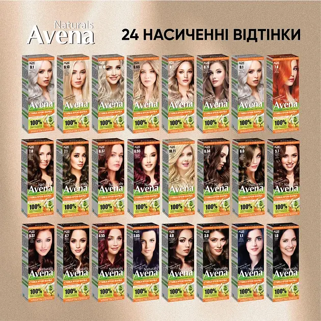 Стійка крем-фарба для волосся Acme Color Avena Naturals 10.71 платиновий блонд  - фото 5