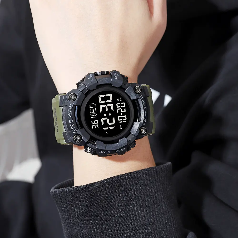 Наручний годинник чоловічий 1968 Military-Black Skmei acs0030453 - фото 3