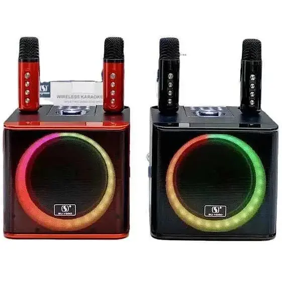 Музыкальная портативная Вluetooth колонка YS309 10W светодиодная подсветка 2 микрофона 2400 мАч Черная - фото 2