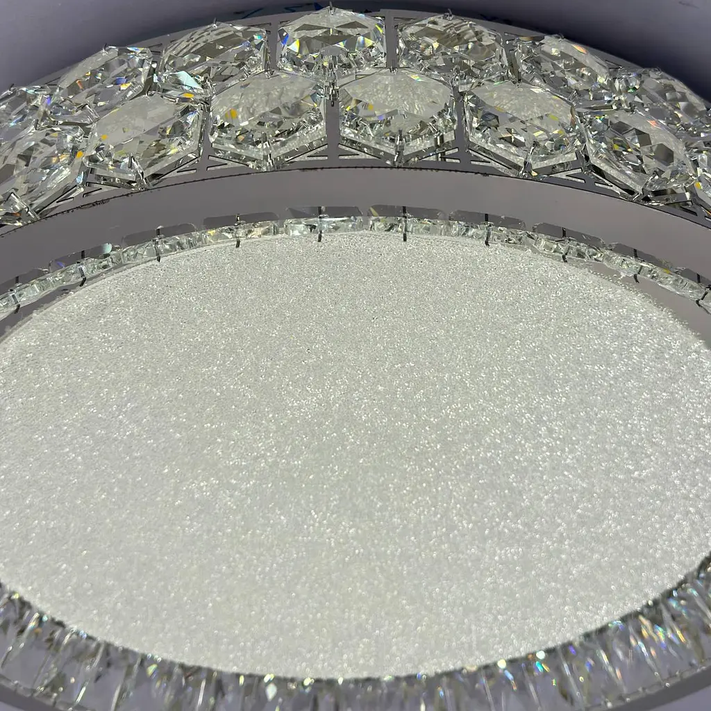 Стильна стельова LED-люстра для вітальні Linisoln 3218-500 CH хром 140 Вт до 18 м2 - фото 5