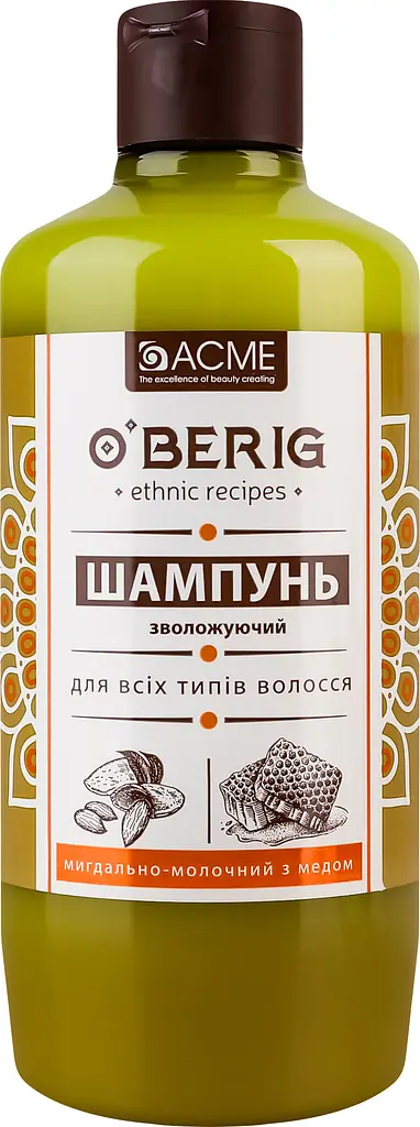 Крем-шампунь O'BERIG Мигдалево-молочний з медом зволожуючий для всіх типів волосся 500 мл - фото 7