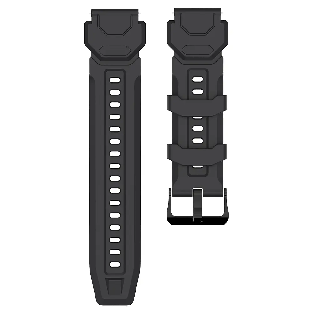 Силіконовий ремінець для Смарт-годинника Kospet Tank M1, M1 Pro Black (19590) - фото 4