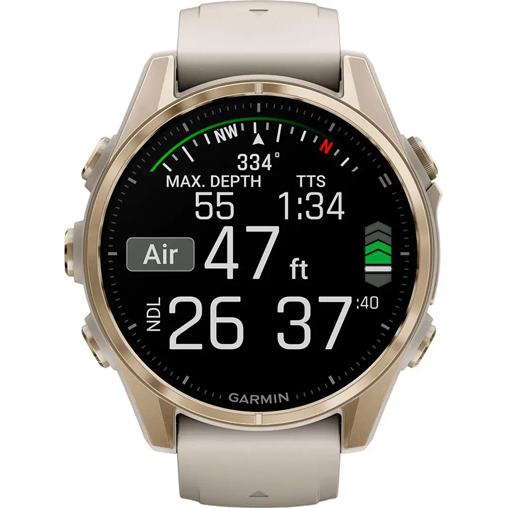 Смарт-годинник Garmin Fenix 8 AMOLED Sapphire 43mm Soft Gold with Fog Gray/Dark Sandstone Silicone Band (010-02903-10) [115093] - фото 10