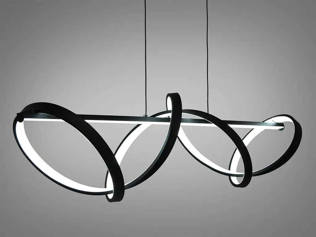 Люстра стельова LED Diasha 2263-120BK 84W, 4620 лм, чорний, сучасний стиль для кафе, вітальні, кухні - фото 2