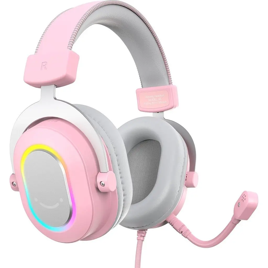 Ігрові навушники Fifine H6 RGB 7.1 Pink [113869] - фото 3