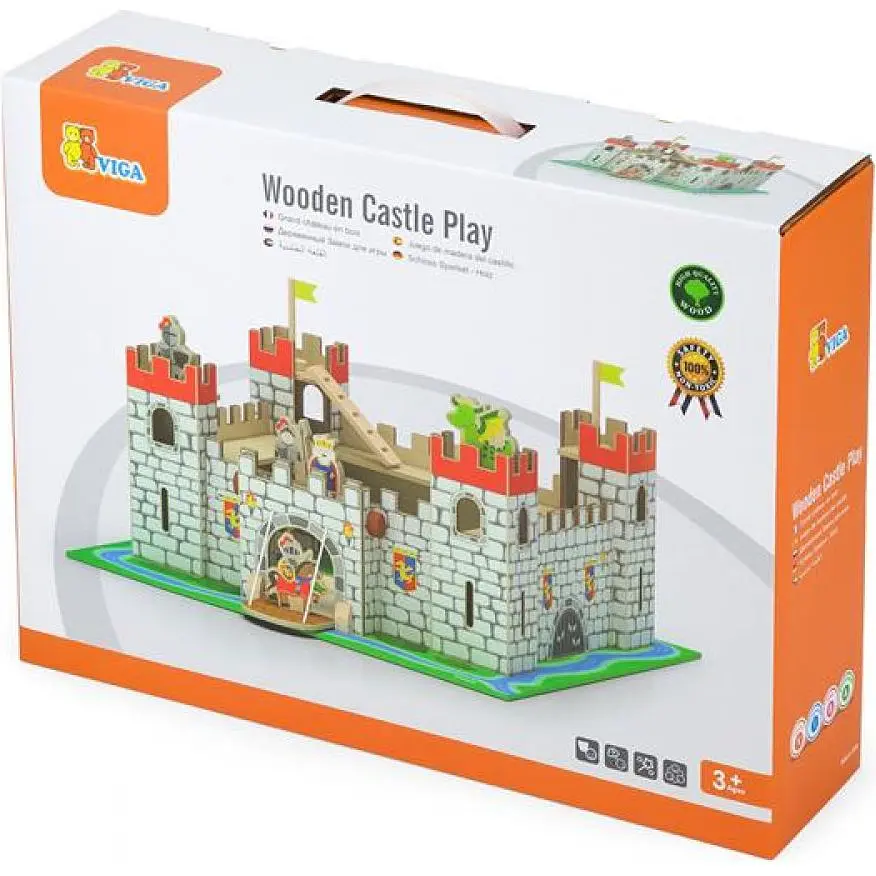 Игровой набор Viga Toys Игрушечный замок деревянный (50310) - фото 8