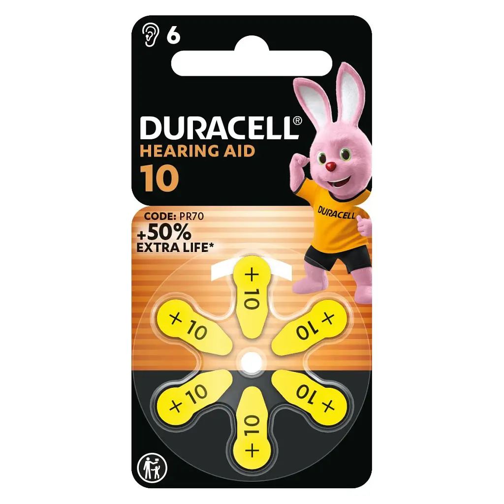 Батарейка Duracell для слухових апаратів розмір 10, 6 шт. в упаковці (5007510/5011445) - фото 2