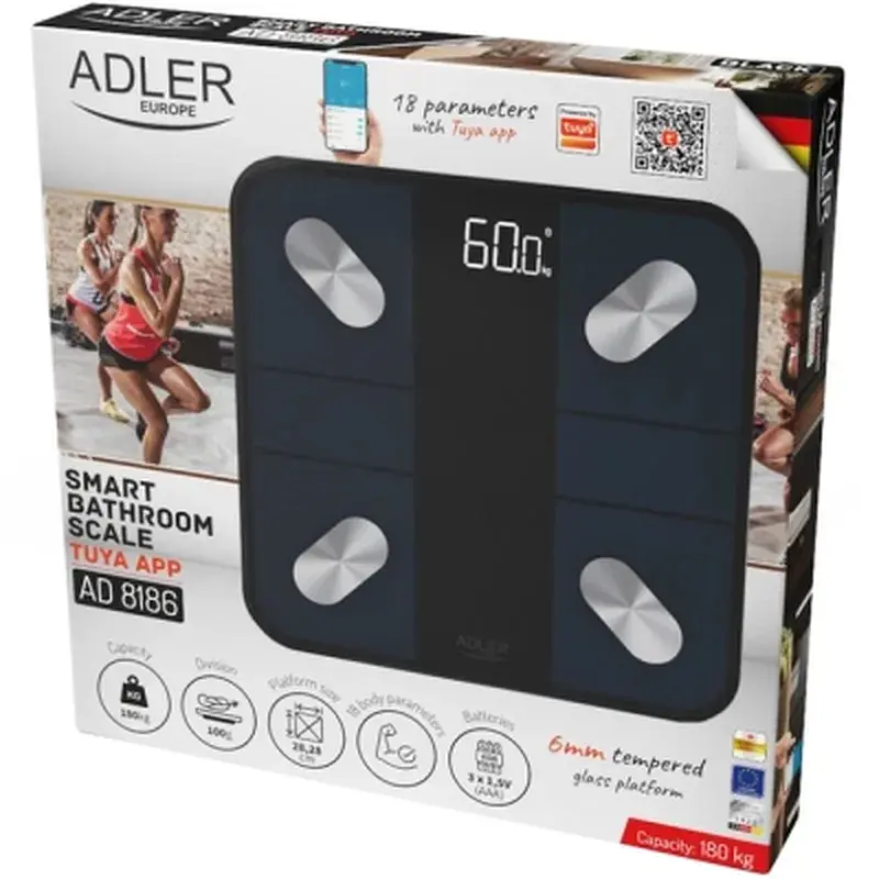 Ваги підлогові Adler AD 8186 black (AD8186B) - фото 3