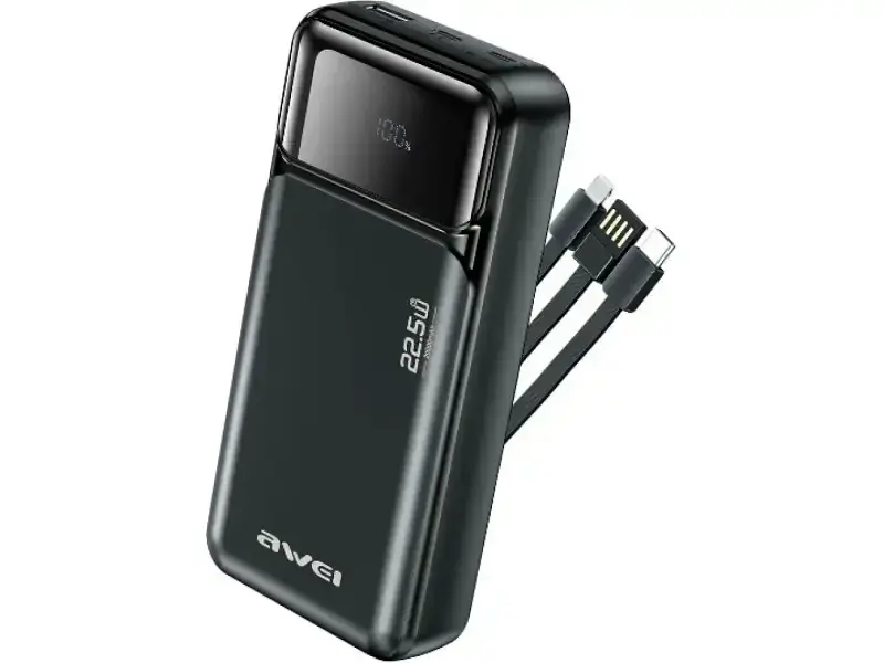 Зовнішній акумулятор (Power Bank) Awei PA-93 20000mAh 22.5W Black