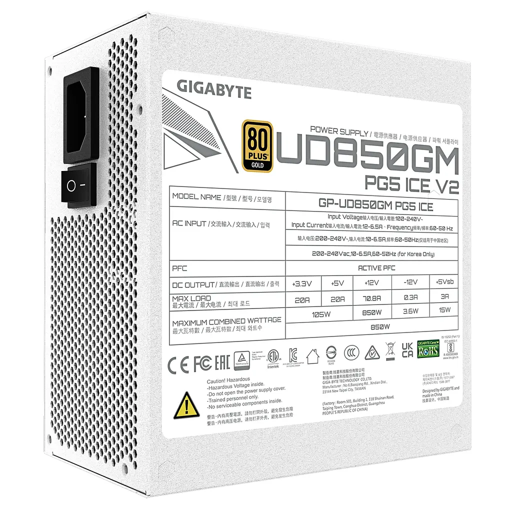 Блок живлення Gigabyte GP-UD850GM PG5 V2 ICE 850W - фото 5