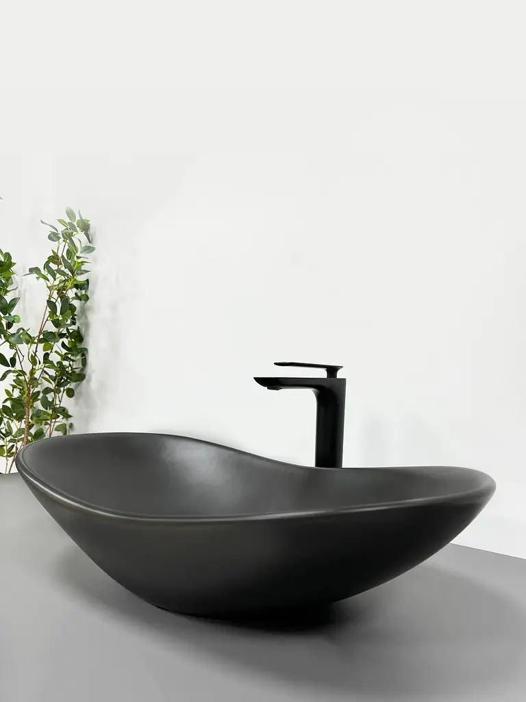 Умивальник VBI Turin black matt накладний VBI-011502, Чорний матовий - фото 2