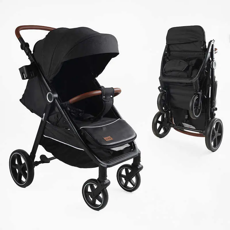 Коляска прогулочная детская JOY Sevillia S-62892 рама алюминиевая, футкавер, подстаканник, дождевик, в коробке (6800083628921) - фото 6