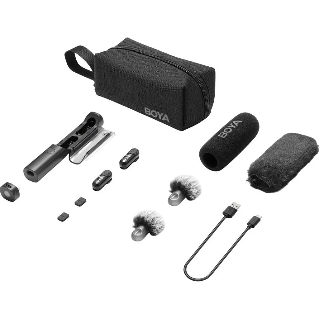 Мікрофонна радіосистема Boya Magic 05 USB-C with 2 TX + 1 RX Black [157243] - фото 7