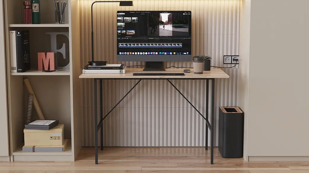 Стіл письмовий Line Тайм Ferrum-decor 750x1000x600 Чорний метал ДСП Дуб Сан-Марино 16 мм (FRD-104872) - фото 6