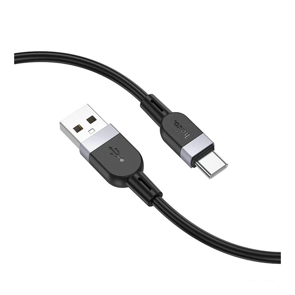 Кабель для зарядки и передачи данных Hoco X109 Silicone USB Type-C 3A 2m Black (35931_3605838) - фото 4