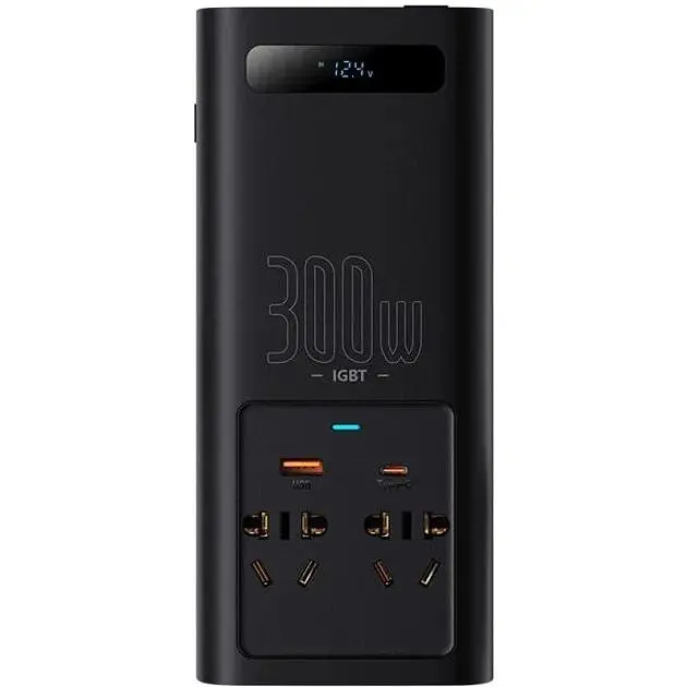Автомобільний інвертор Baseus IGBT Power Inverter 300W (CGNB010101) Black - фото 2