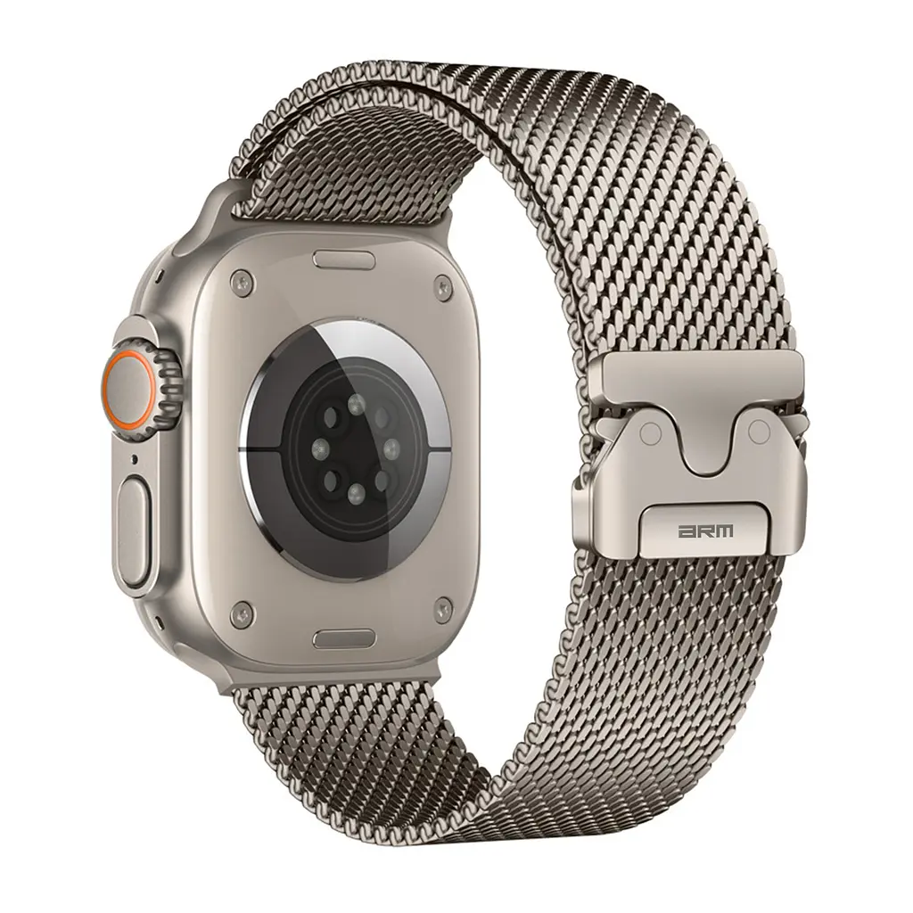 Ремінець ArmorStandart Milanese UltraLock для Apple Watch 49/46/45/44/42 (Series 1-3) Titanium (ARM88958) - фото 2