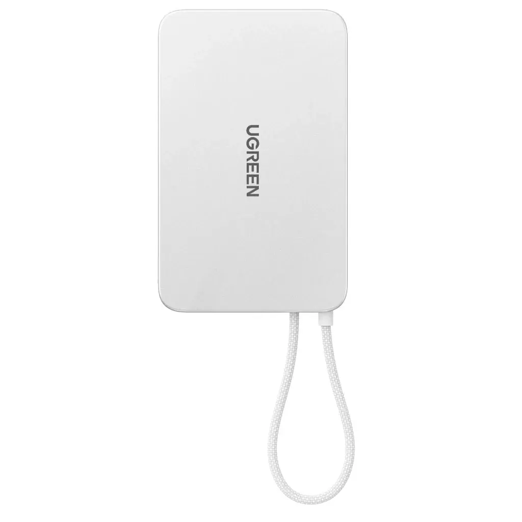 Батарея універсальна Ugreen 10000mAh 30W 1xUSB-C + 15W Magnetic Wireless + cable USB-C white (75983B) - фото 4