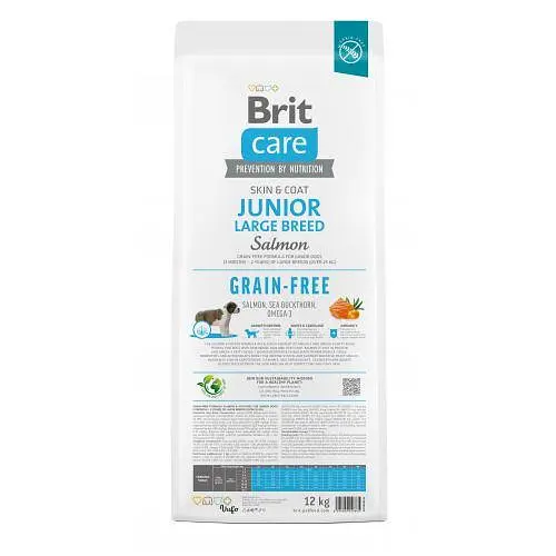 Сухий корм Brit Care Dog Grain-free Junior Large Breed для молодих собак великих порід, беззерновий з лососем, 12 кг - фото 5
