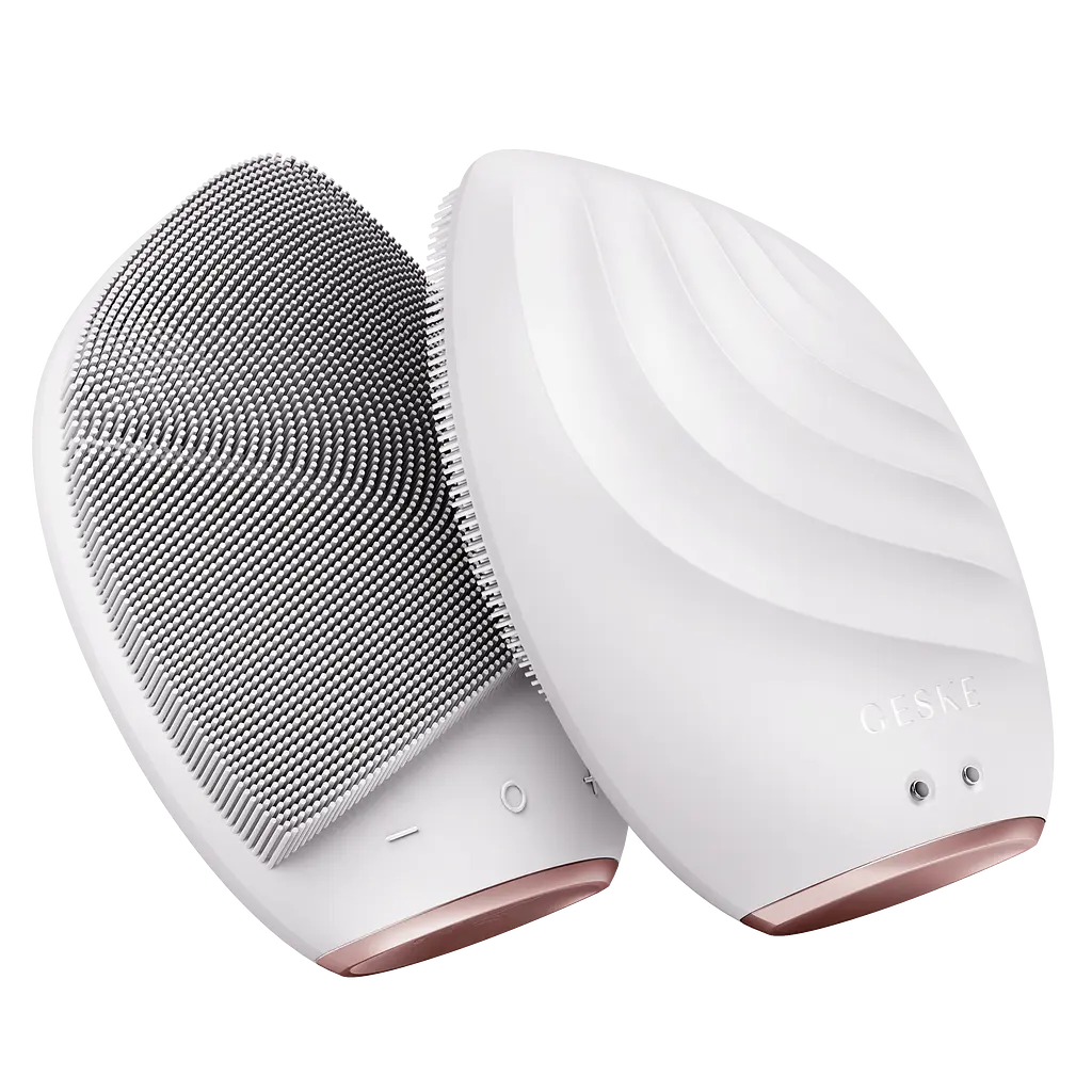 Електронна звукова щітка для обличчя GESKE Sonic Facial Brush 5 в 1 пудрова - фото 3