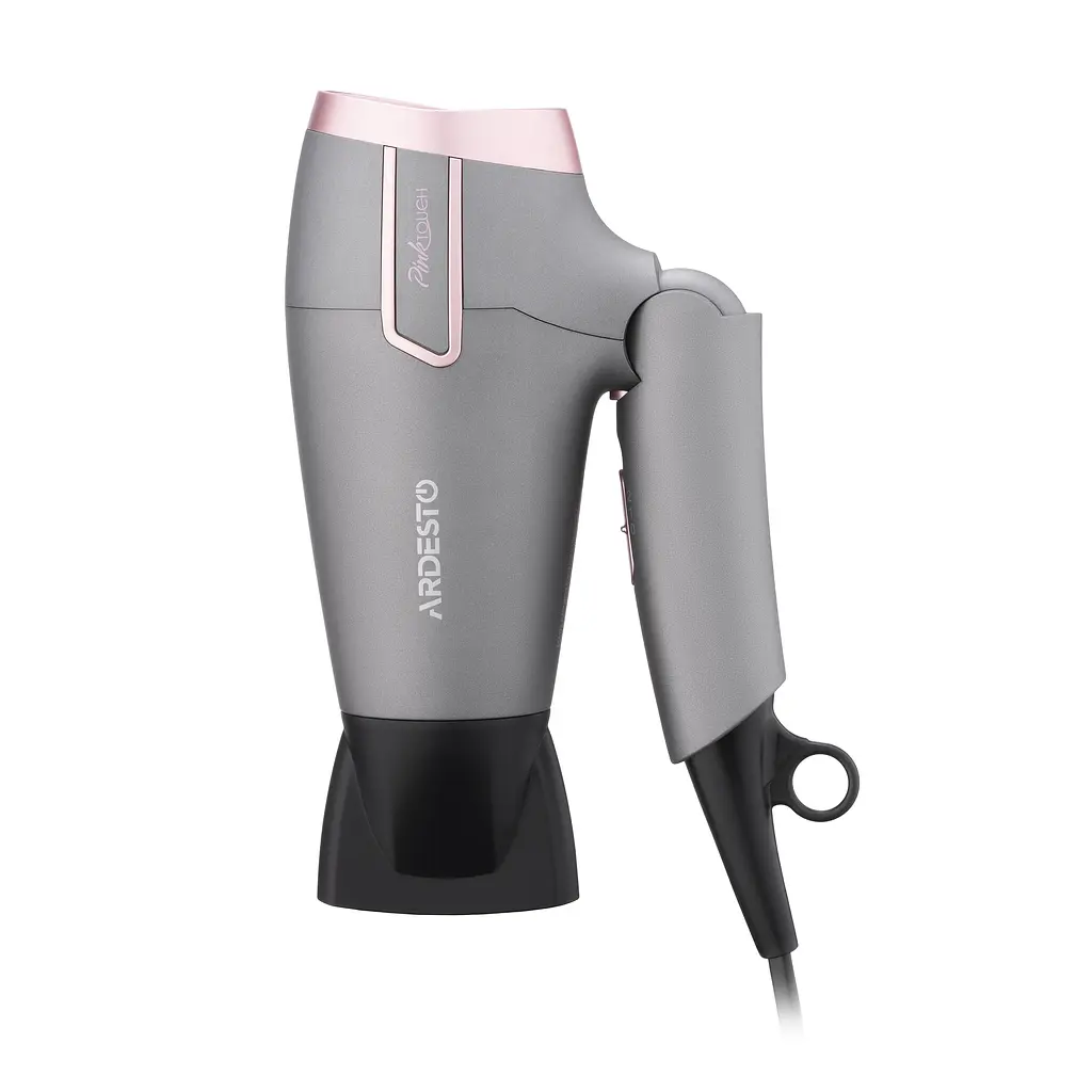 Фен Ardesto Pink Touch, 2000Вт, 2 скорости, 2 темп.режима, складная ручка, серый+розовый - фото 6