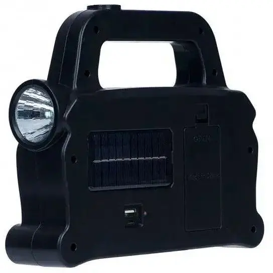 Ліхтар акумуляторний Solar Hurry-bolt HB-6169 кемпінговий переносний 3 режими сонячна батарея чорно-зелений - фото 3