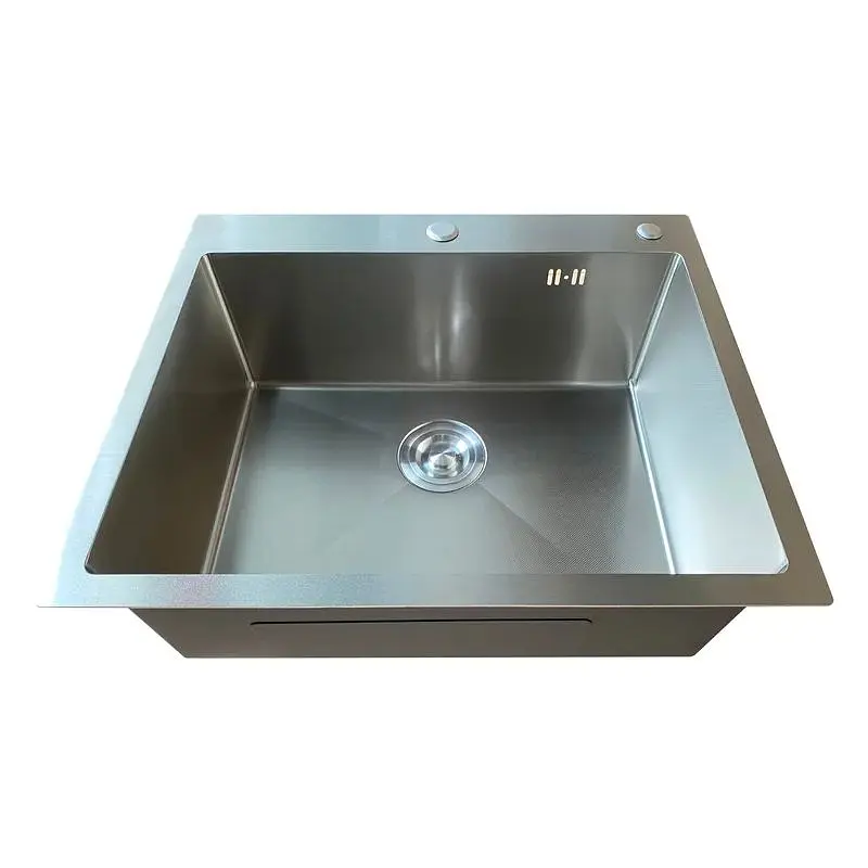 Кухонна мийка з нержавіючої сталі Mixxus MH6050 Micro Decor Ss Color MI8220, Нержавіюча сталь - фото 5