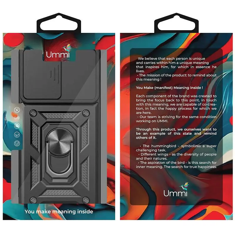 Чехол Ummi Camshield Serge Ring для Xiaomi Redmi 15 (Global) Черный / Black - фото 6
