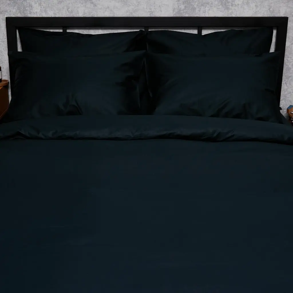 Комплект постельного белья Moon&Star Satin Premium Black Velvet Евро 200х220 см наволочки 2х70х70 см - фото 2