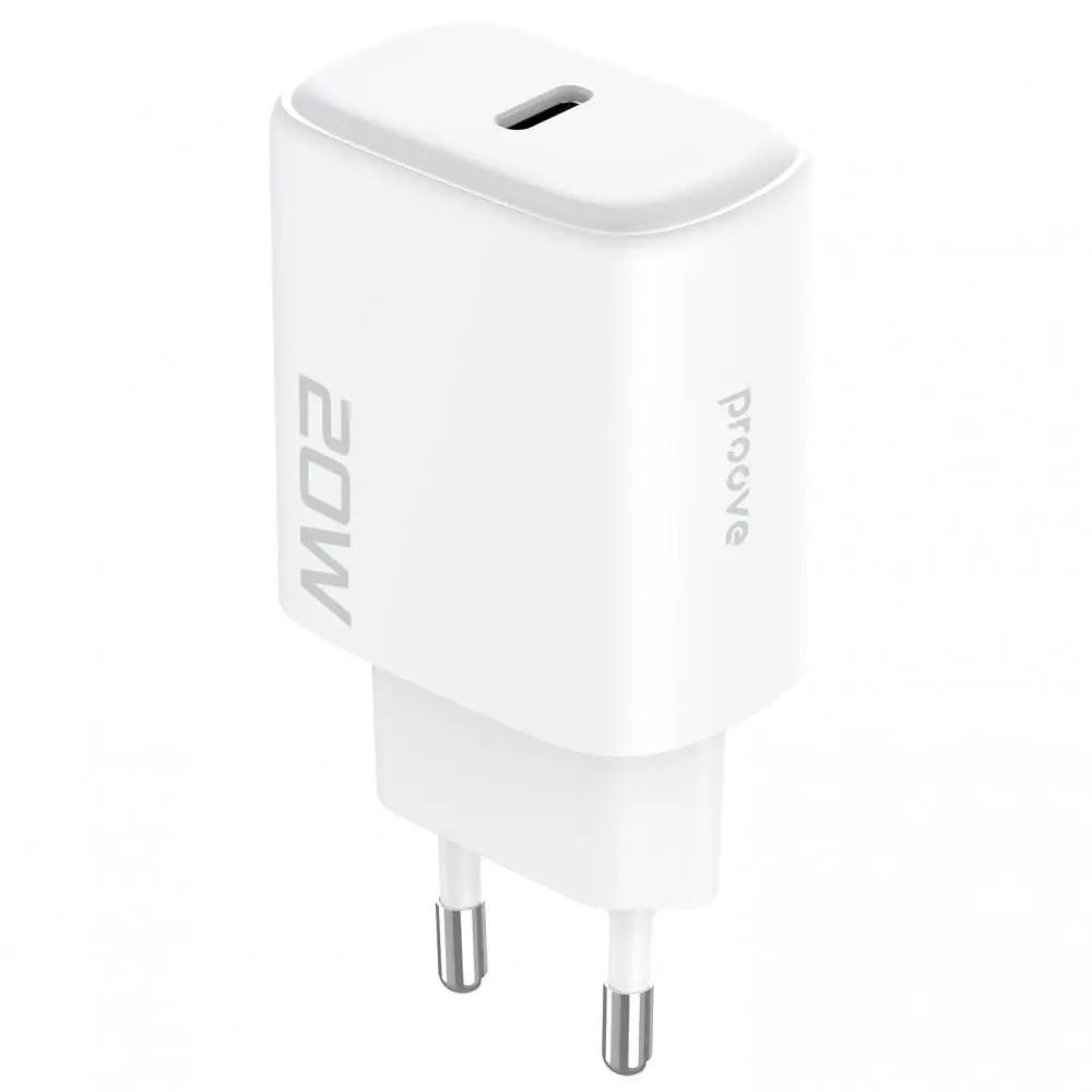 Зарядний пристрій Proove Silicone Power 2 20W (Type-C) + Cable Type-C to Lightning (1m) white (WCSP22010002) - фото 3