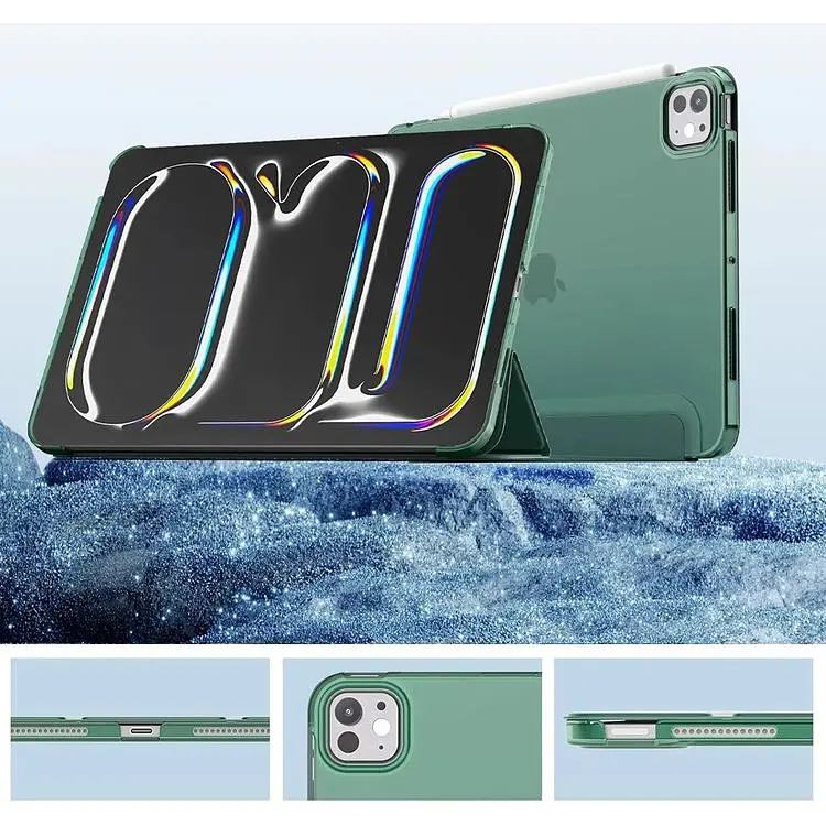 Чохол-книжка BeCover Tri Fold Hard для Apple iPad Pro 11" M4 2024 Dark Green (711727) - фото 2