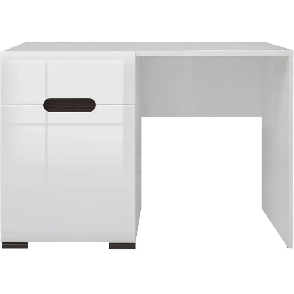 Туалетний столик з дзеркалом ВМК (BRW) N77777 Білий/Білий глянець (BRW-1620) - фото 2